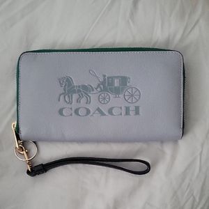Coach Gray Wristlet Wallet